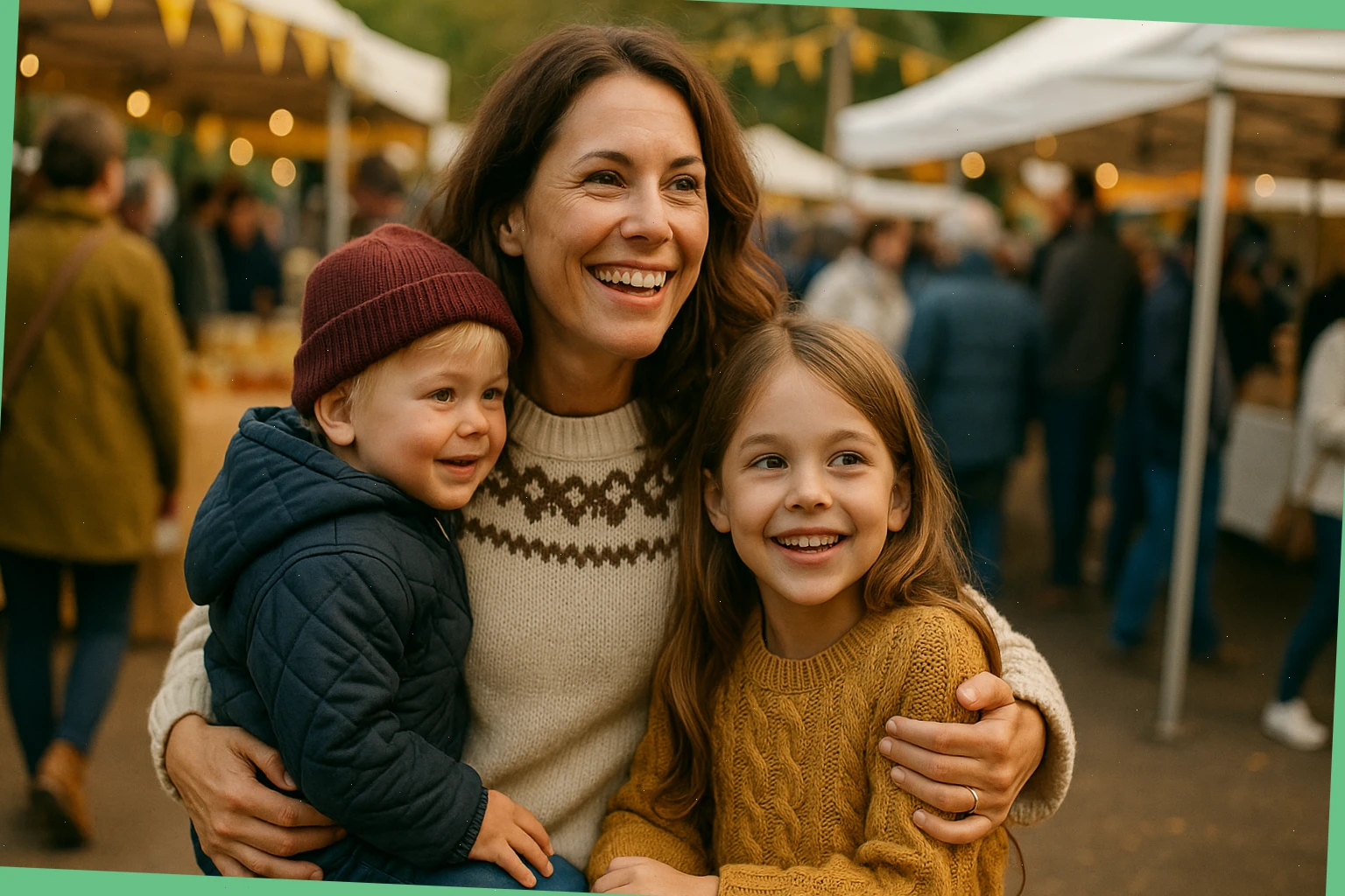 Family enjoying fair